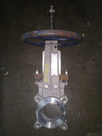 Fabri-Valve 3″-150 knife gate valve, hand wheel operated