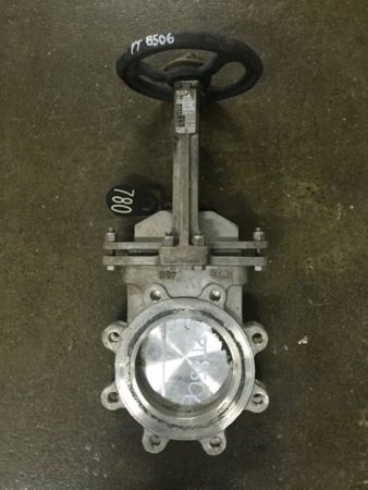 FCC 6″-150 knife gate valve, hand wheel operated