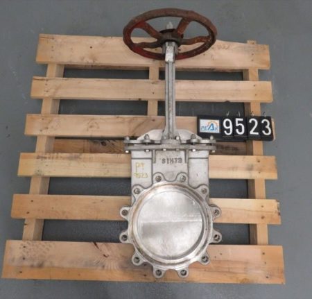 FCC 10″-150 knife gate valve, hand wheel operated