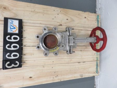 SMC Korea 4″-150 knife gate valve, hand wheel operated