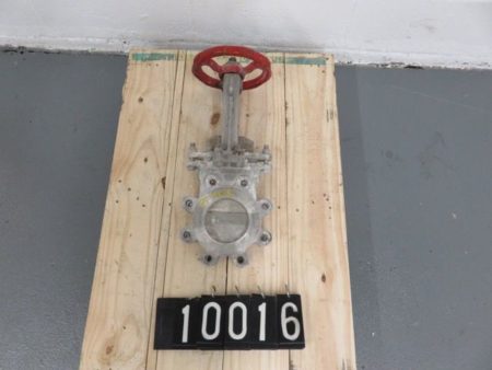 SMC Korea 4″-150 knife gate valve, hand wheel operated