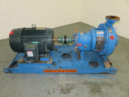 Goulds pump model 3196 MTi size 2×3-13 material DI/316 with base and motor , Unused Spare Room