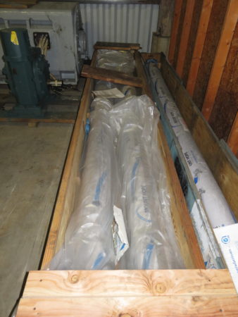 Mount Hope 142″ Rubber Covered Bow Rolls, Unused Spare Store Room