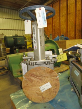 Fabri-Valve 8″-150 knife gate valve, hand wheel operated, Unused Condition