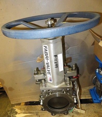 Fabri-Valve 6″-150 Knife Gate Valve , Hand Wheel Operated , 316ss, Unused