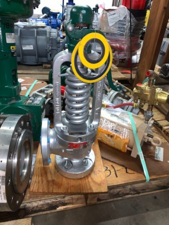 Consolidated Safety Relief Valve, Size 1 1/2”, Type 2717D-1, Material WCB Steel, Rebuilt Storeroom Spare