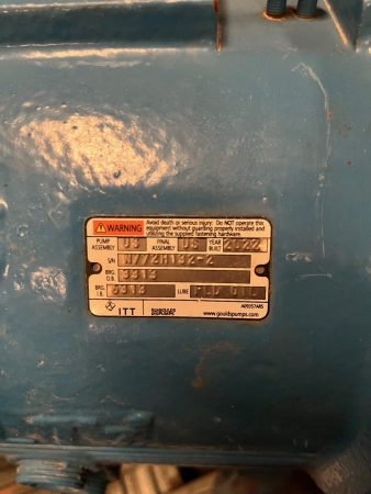 Goulds 3196 XLTi 8×10-15G Stainless Steel Pump, New Storeroom Spare