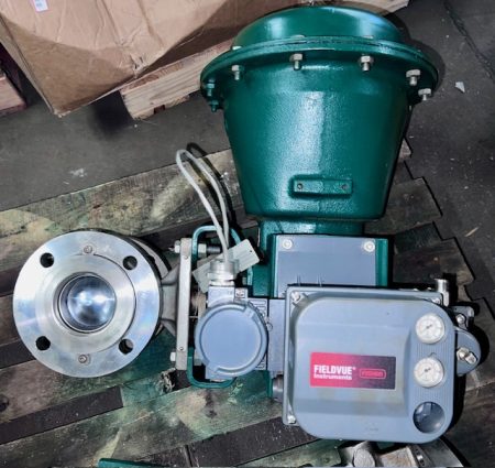 Fisher 3″ V150 Stainless Steel V-Ball Control Valve