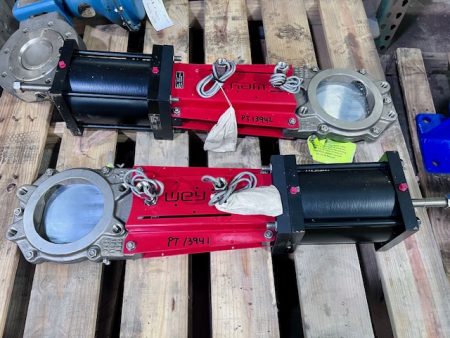 6″ Wey Knife Gate Valve with Pneumatic Actuator, New Storeroom Spare